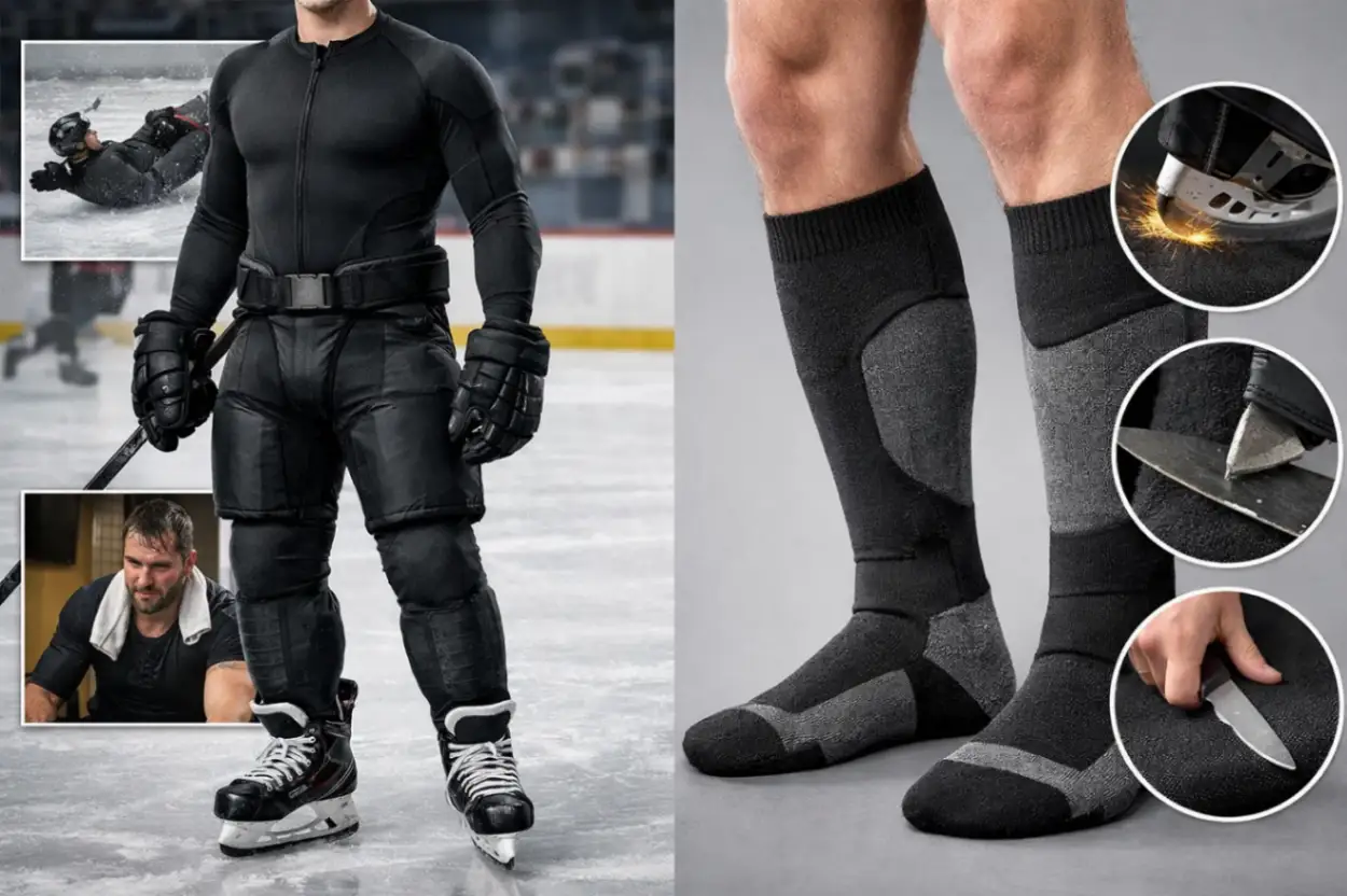 Хоккейное нательное белье: зачем нужен комбинезон и носки с кевларом