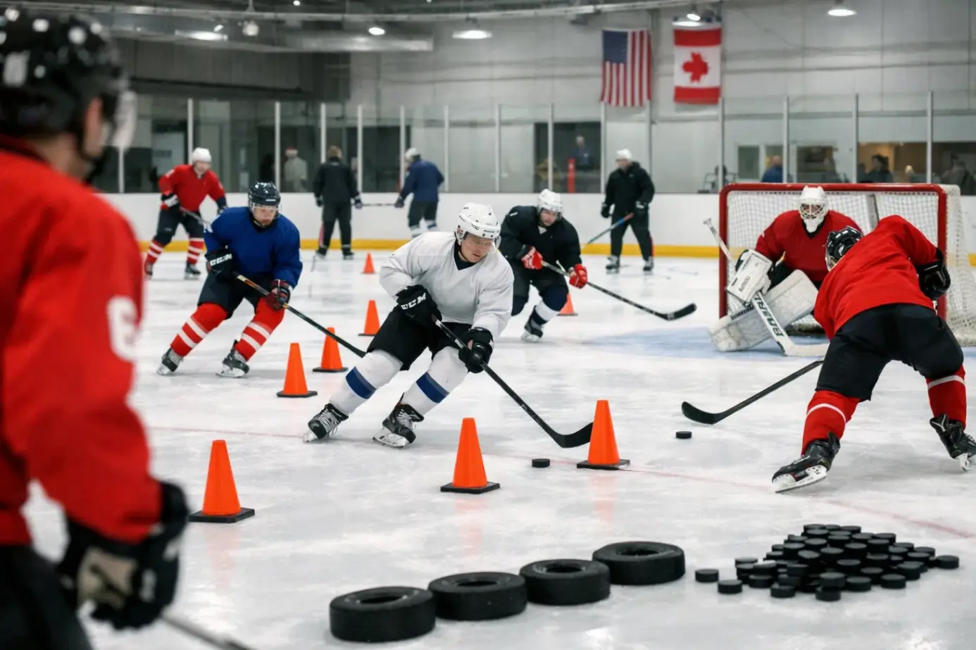 Основные виды flow drills на хоккейной тренировке