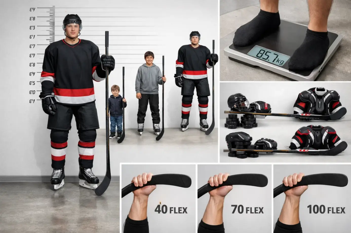 Как выбрать хоккейную клюшку: подбор по росту, весу и жесткости (Flex)